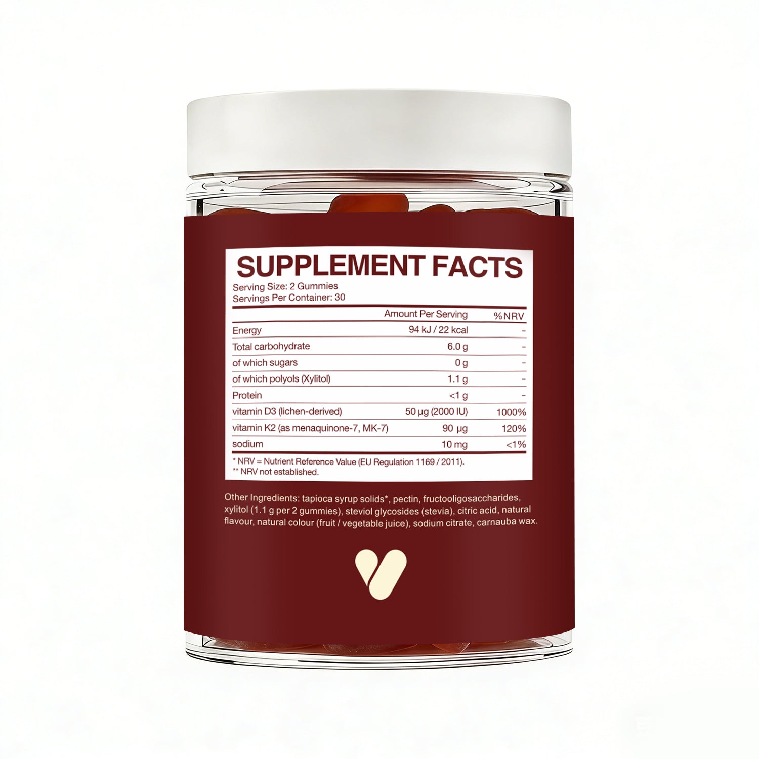 Vitamine D3 (1000 IU) + K2 (45 mcg)